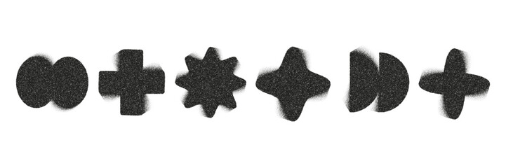 Obraz premium Translucent monochrome geometric shapes with blur and noise effects create an abstract visual experience in black and white art composition for modern design enthusiasts.