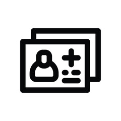 medical card line icon. Clean and minimalist vector icon for websites, mobile apps, presentations, and logos. Fully scalable and customizable for any project.