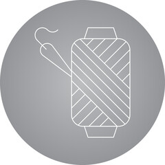 Needle and Thread single vector icon illustration