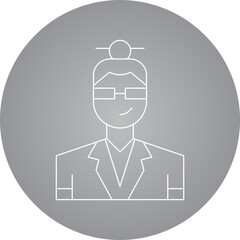 Stylist Male single vector icon illustration