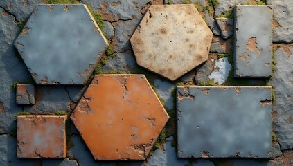 old tile floor background