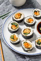 Healthy Korean Tofu Kimbap Roll