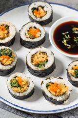Healthy Korean Tofu Kimbap Roll