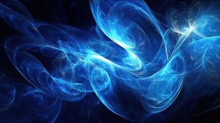 Fototapeta premium Abstract swirling blue and gold fractal design