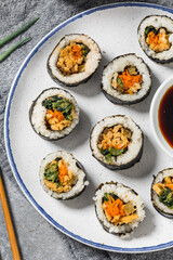 Healthy Korean Tofu Kimbap Roll