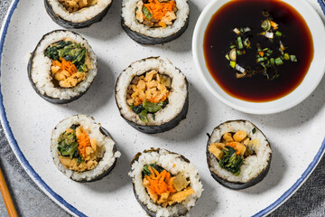 Healthy Korean Tofu Kimbap Roll