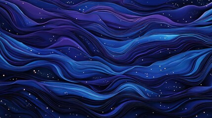 Obraz premium Abstract flowing shapes, vibrant blues and purples, digital art, background design
