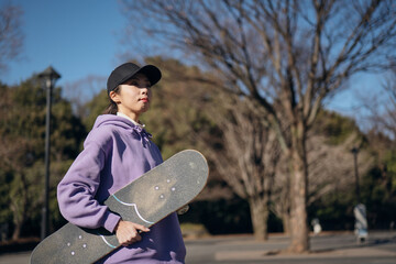 スケートボーダーのポートレート