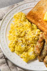 Healthy Homemade American Scrambled Egg Breakfast