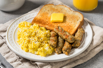 Healthy Homemade American Scrambled Egg Breakfast