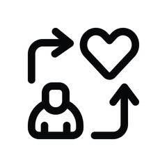 empathy line icon. Clean and minimalist vector icon for websites, mobile apps, presentations, and logos. Fully scalable and customizable for any project.