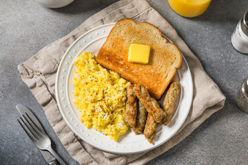 Healthy Homemade American Scrambled Egg Breakfast