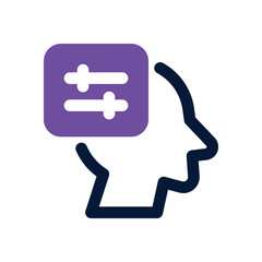 mental control dual tone icon. Sleek and modern vector icon for websites, mobile apps, marketing materials, and corporate design. Fully scalable and ready to use.