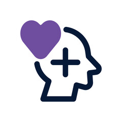 Obraz premium mental health dual tone icon. Sleek and modern vector icon for websites, mobile apps, marketing materials, and corporate design. Fully scalable and ready to use.