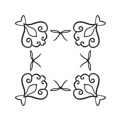 Elegant Frame with Flowing Curves and Artistic Details Inspired by Art Nouveau