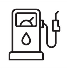 gas station simple line icon © Gabriella