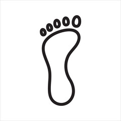 carbon footprint simple line icon