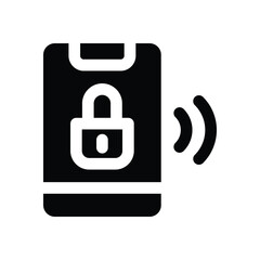 lock glyph icon. Strong and solid vector icon for websites, mobile interfaces, presentations, and visual branding. High quality and easy to edit.