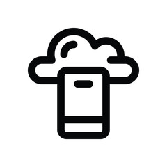 Obraz premium cloud line icon. Clean and minimalist vector icon for websites, mobile apps, presentations, and logos. Fully scalable and customizable for any project.