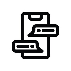 Fototapeta premium chat line icon. Clean and minimalist vector icon for websites, mobile apps, presentations, and logos. Fully scalable and customizable for any project.