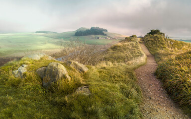 Northumberland National Park in autumn, Hexham, UK.