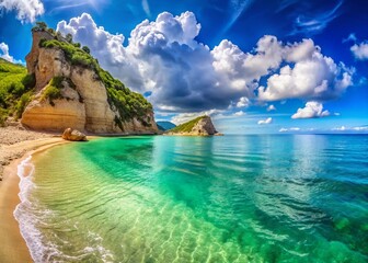 Stunning Abruzzo Beach Landscape: Azure Waters & Golden Sands