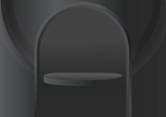 Simple and luxury black podium vector design