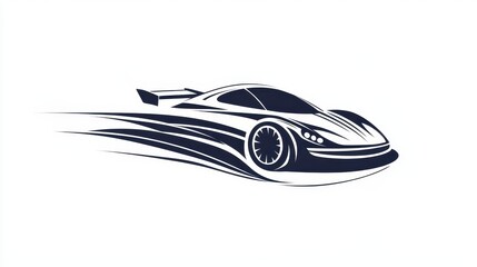 Fast Car Speed Graphic Design: Abstract Sport Car Illustration