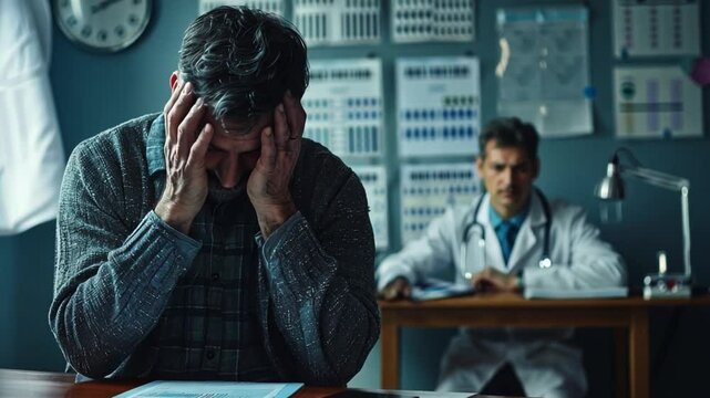 Struggles with infertility in a healthcare consultation setting focused on male health and treatment options
