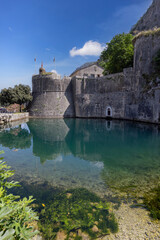 Old City Walls with Bastion Gurdic behind Gurdic Gate, Kotor, Montenegro