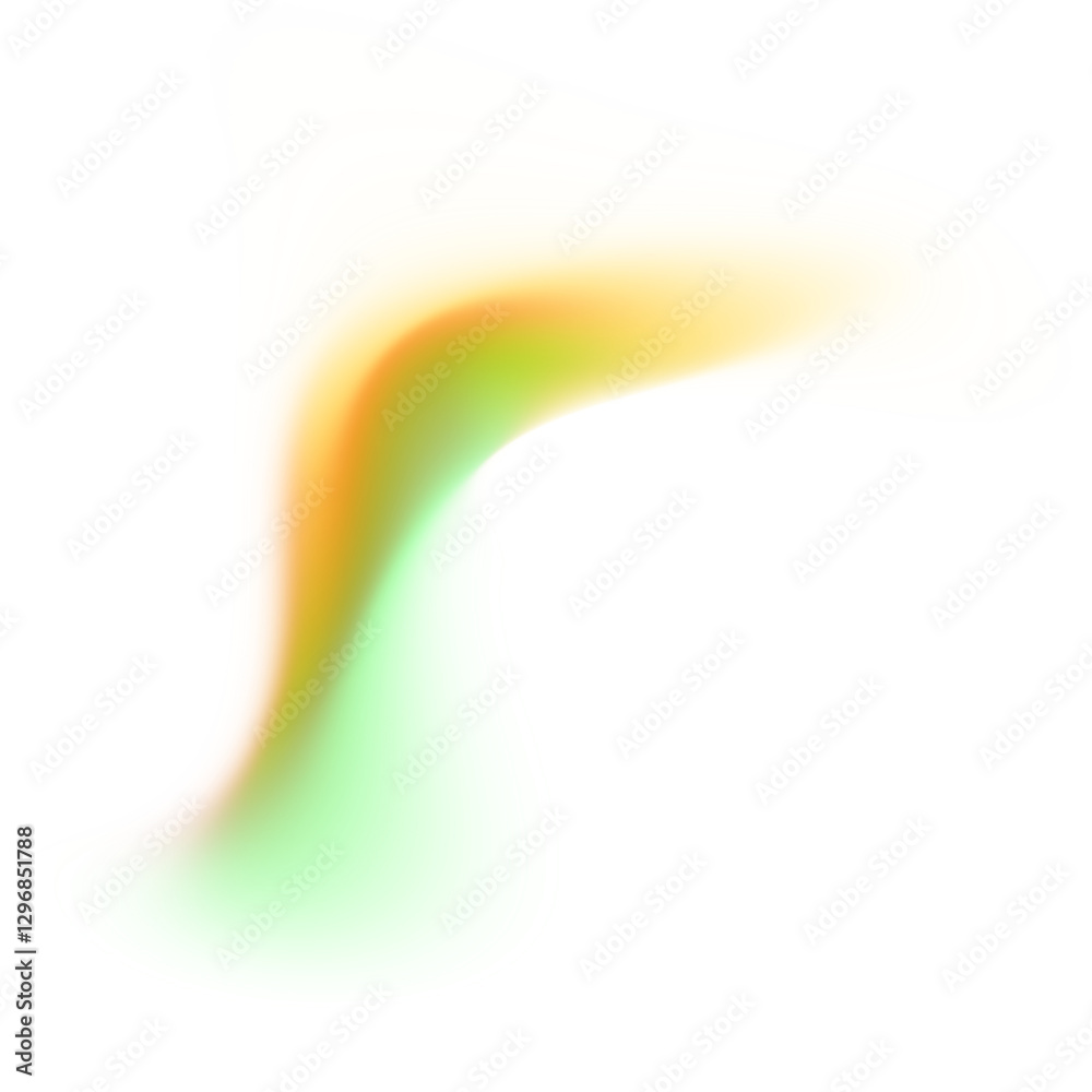Aufkleber yellow green gradient fluid shape transparent background. grainy gradient textured blob shapes. abst