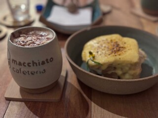 Gourmet Coffee with Cheese Sandwich