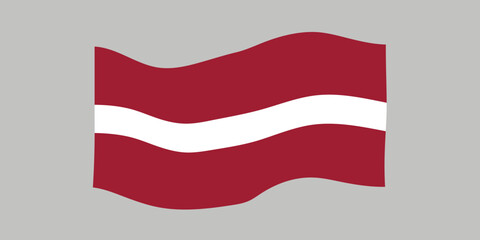 Flag of Latvia. Latvian national symbol in official colors. Template icon. Abstract vector background.