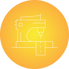 Sewing Machine single vector icon illustration