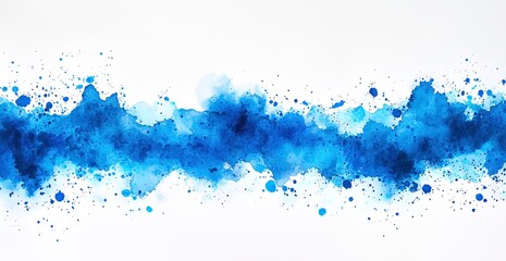Obraz premium Blue Watercolor Splash