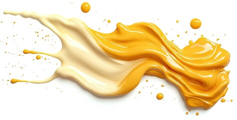Yellow and White Paint Splash