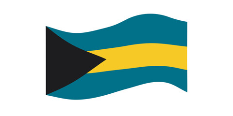 Flag of Bahamas. National symbol in official colors. Template icon. Abstract vector background.