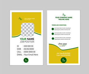 professional corporate id card template, clean id card design with Carcel,polygon,ractngle,identity,Office Id Card Layout | Employee Id Card for Your Business or Company .business,institute card