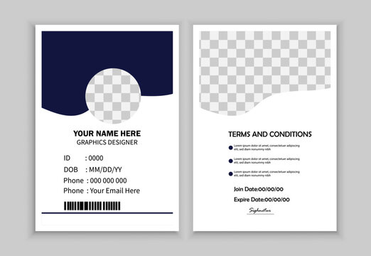 professional corporate id card template, clean id card design with Carcel,polygon,ractngle,identity,Office Id Card Layout | Employee Id Card for Your Business or Company .business,institute card