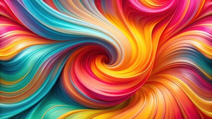 Obraz premium Vibrant abstract background with swirling shapes in shades of pink turquoise yellow orange and red , dynamic mix, colorful abstract shapes bright colors dynamic mix background texture print design art