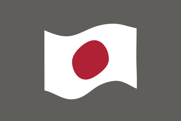 Flag of Japan. Japanese national symbol in official colors. Template icon. Abstract vector background.