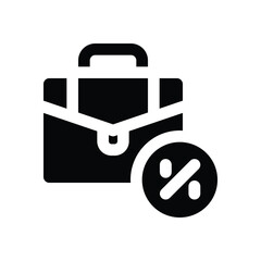 handbag glyph icon. Strong and solid vector icon for websites, mobile interfaces, presentations, and visual branding. High quality and easy to edit.