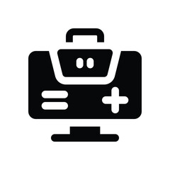 Obraz premium web store glyph icon. Strong and solid vector icon for websites, mobile interfaces, presentations, and visual branding. High quality and easy to edit.