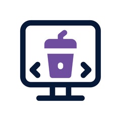 ordering dual tone icon. Sleek and modern vector icon for websites, mobile apps, marketing materials, and corporate design. Fully scalable and ready to use.