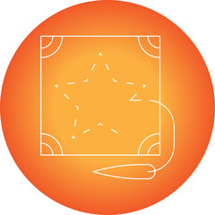 Applique single vector icon illustration