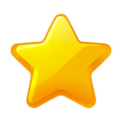 Gold star icon, PNG transparent background