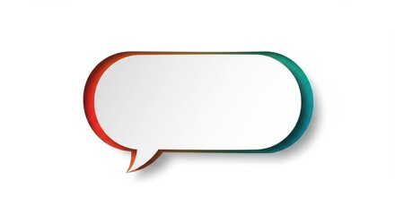 Colorful Speech Bubble Design Element for Communication