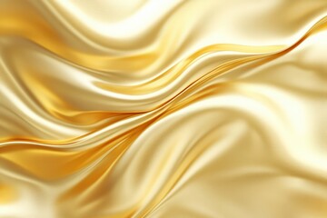 Fototapeta premium This is a detailed closeup image of a luxurious gold colored satin fabric