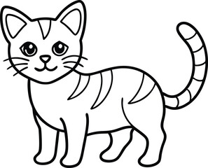 Line Art Coloring Page Home, Sun, and Palm Tree Silhouette Eps Vector On White Background.