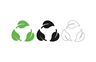 Ecology icon set. Environment, sustainability, nature, recycle, renewable energy; electric bike, eco-friendly, forest, wind power, green symbol. Solid icons vector collection